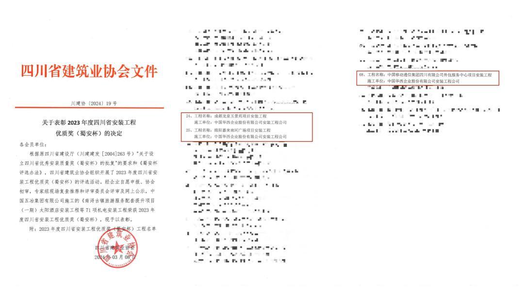 深耕不輟，載譽(yù)前行！華西安裝殊榮再+3！